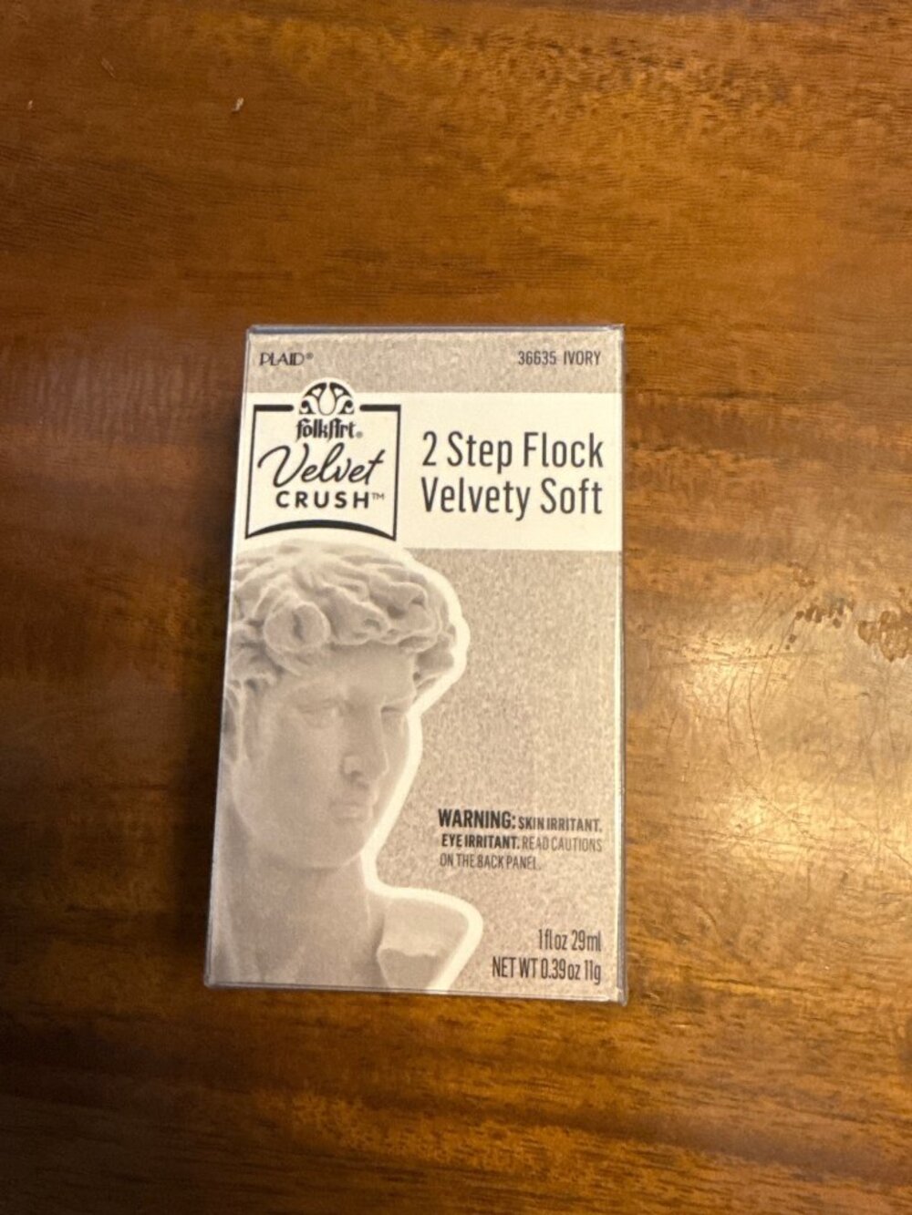 FolkArt Velvet Crush 2-Step Flock Adhesive & Powder Set Ivory 29ml